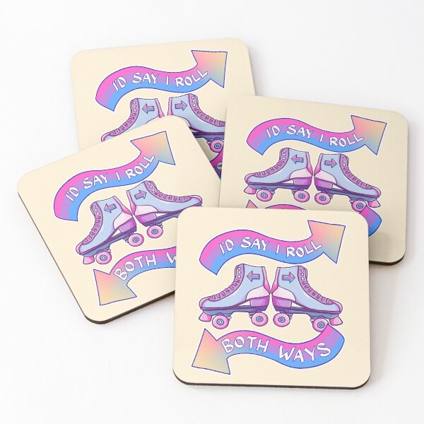 Item preview, Roller Skating LGBT Sticker - Bisexual Pride designed and sold by KatieCrooked.