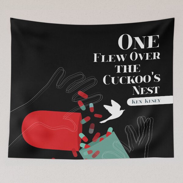 Item preview, One Flew Over The Cuckoo's Nest Fan Art Poster on Black designed and sold by XOOXOO.