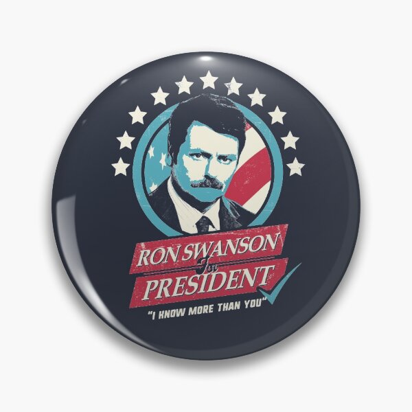 Aperçu de l'œuvre Ron Swanson pour le président créée et vendue par Nerd Shizzle.