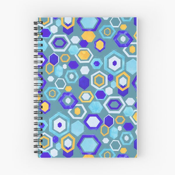 Item preview, Scattered Gouache Hexagons - Teal designed and sold by TigaTiga.