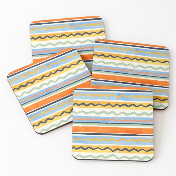 Item preview, Gouache Stripe & Ricrac Pattern designed and sold by TigaTiga.