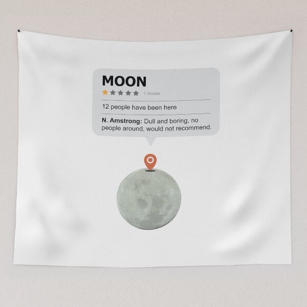 Item preview, Moon Location Funny Review designed and sold by artado.