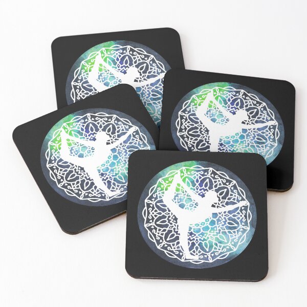 Item preview, Yoga Dancer Pose on Mandala designed and sold by foxcreative.