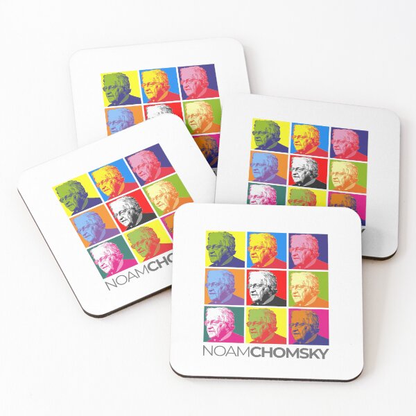 Item preview, Noam Chomsky pop-art poster portrait designed and sold by CMYKStudio.