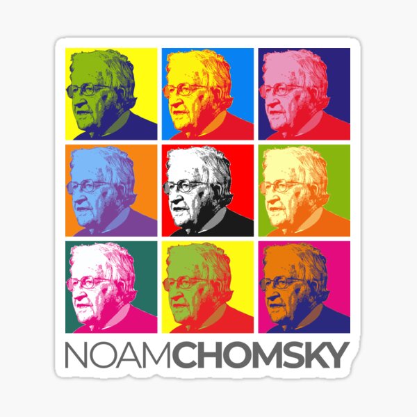 Noam Chomsky pop-art poster portrait Sticker