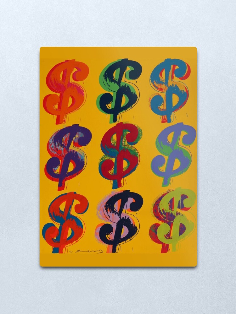 Alternate view of Warhol Dollar Sign Metal Print