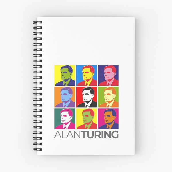 Item preview, Alan Turing pop-art portrait poster designed and sold by CMYKStudio.