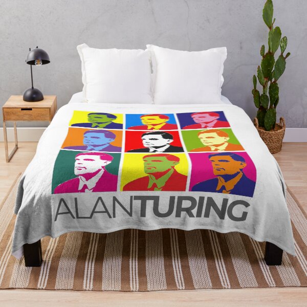 Item preview, Alan Turing pop-art portrait poster designed and sold by CMYKStudio.