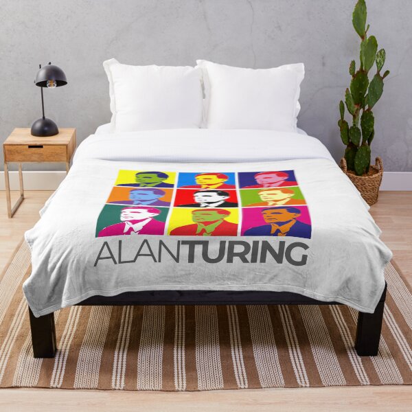 Item preview, Póster con retrato pop art de Alan Turing designed and sold by CMYKStudio.