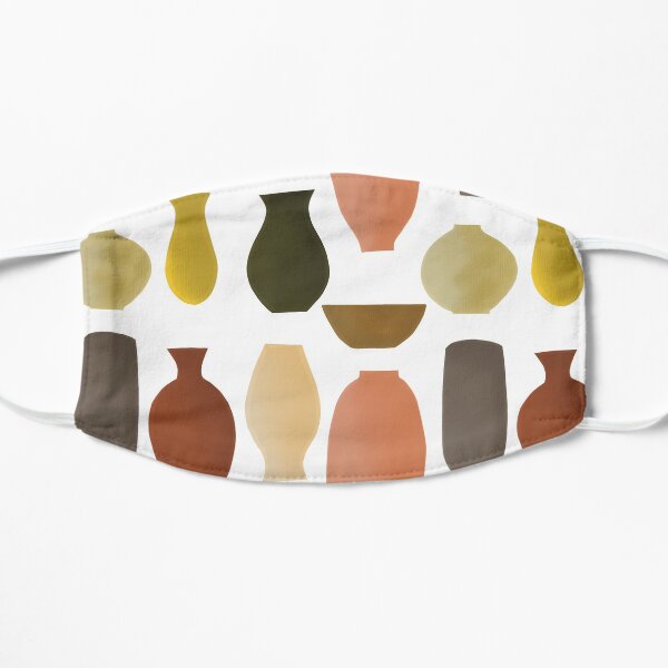 greek pots tile Flat Mask