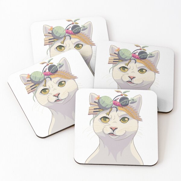 Item preview, White Cat - Wild Crown Art designed and sold by Shelleywebb.