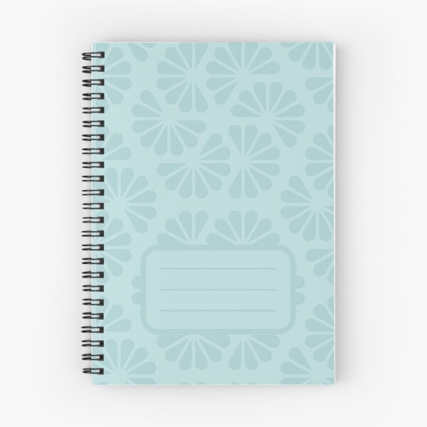 Item preview, Sky Blue Spiral Book with Name Slip (Sky Blue Spiral Notebook with Name Slip) with flowers pattern designed and sold by Mushrankhan.