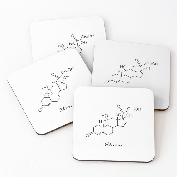 Item preview, Stress Molecule Greyscale Quote Art Design Inspira designed and sold by vividpixelusa.