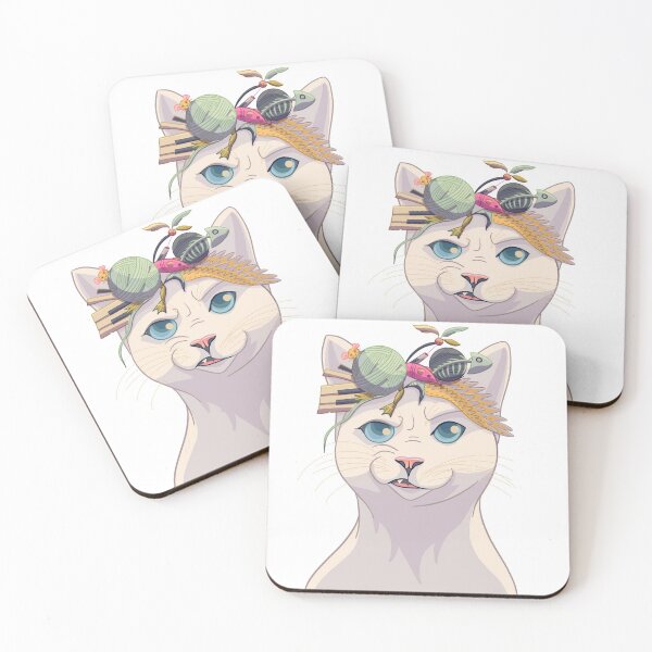Item preview, White Tabby Cat - Wild Crown Art designed and sold by Shelleywebb.