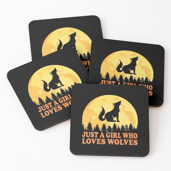 Item preview, Just A Girl Who Loves Wolves Essential Classic Sticker And Shirt Design designed and sold by Glike.
