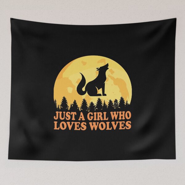 Item preview, Just A Girl Who Loves Wolves Essential Classic Sticker And Shirt Design designed and sold by Glike.