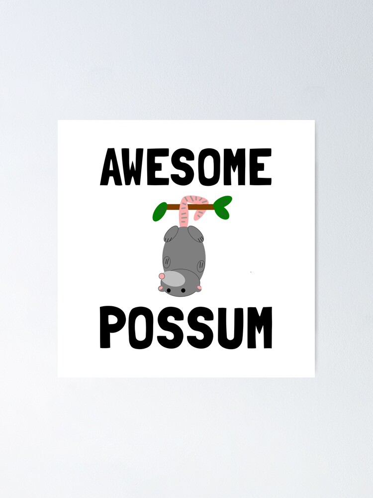 A Passel of Possums, possum love, fun, psychedelic Art Print for