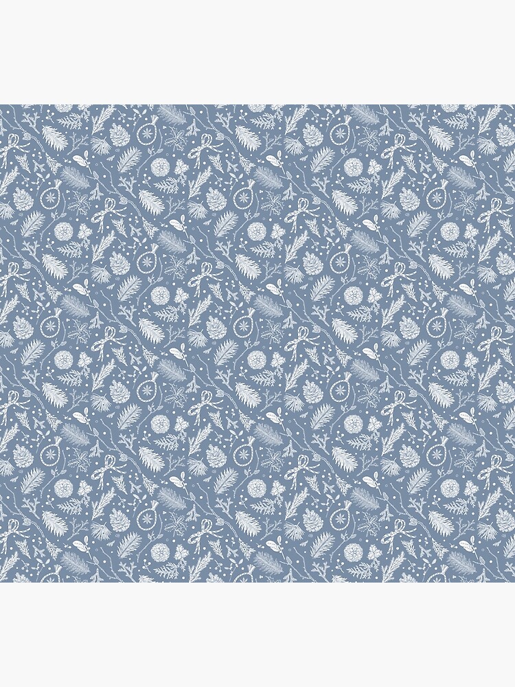 Thumbnail 5 of 5, Socks, Winter Evergreens Pattern On Dark Blue designed and sold by karolfuldesigns.