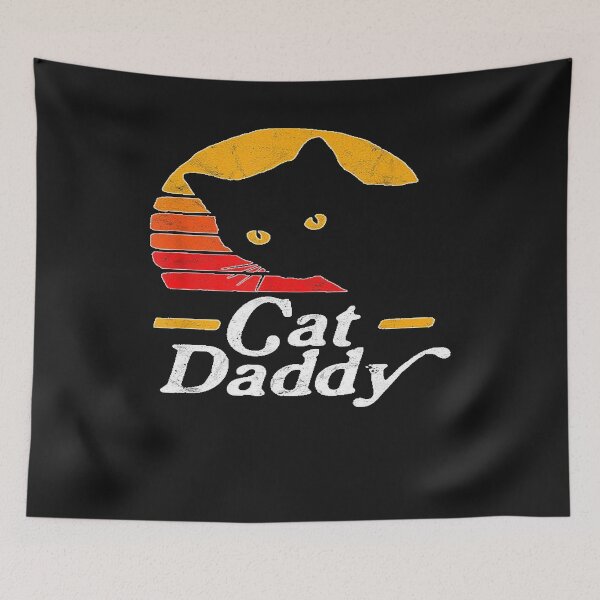 Item preview, Cat Daddy Shirt Vintage Eighties Style Cat Retro Distressed T-Shirt designed and sold by Hamo27.