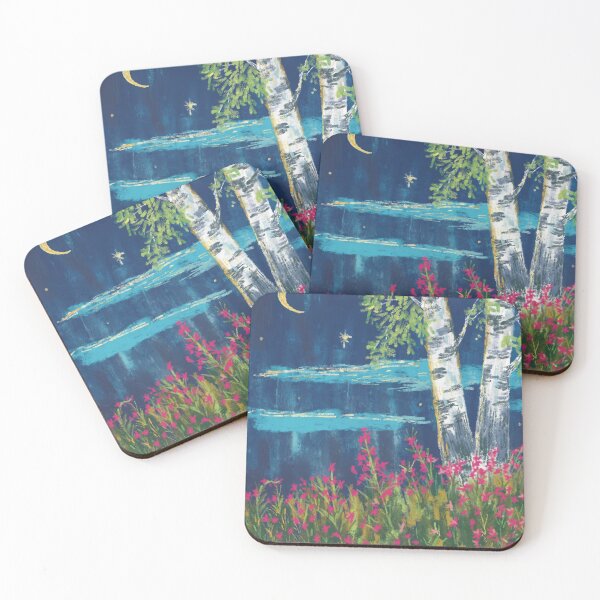 Item preview, Summer landscape. Trees and flowers. Vivid digital illustration. Cute illustration for the decor and design of posters, postcards, prints, stickers, invitations, textiles and stationery. designed and sold by Yovin11.