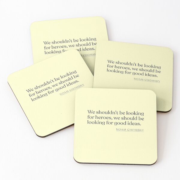 Item preview, Noam Chomsky - We shouldn't be looking for heroes, we should be looking for good ideas. designed and sold by BookQuoteMerch.