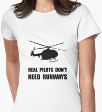 Helicopter Pilot Runways Women's Fitted T-Shirt
