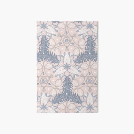 Winter Evergreens - Mistletoe and Twine Pattern Art Board Print