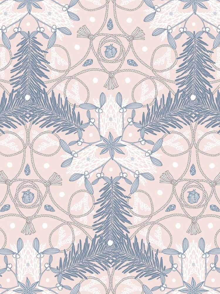 Thumbnail 4 of 4, iPhone Case, Winter Evergreens - Mistletoe and Twine Pattern designed and sold by karolfuldesigns.