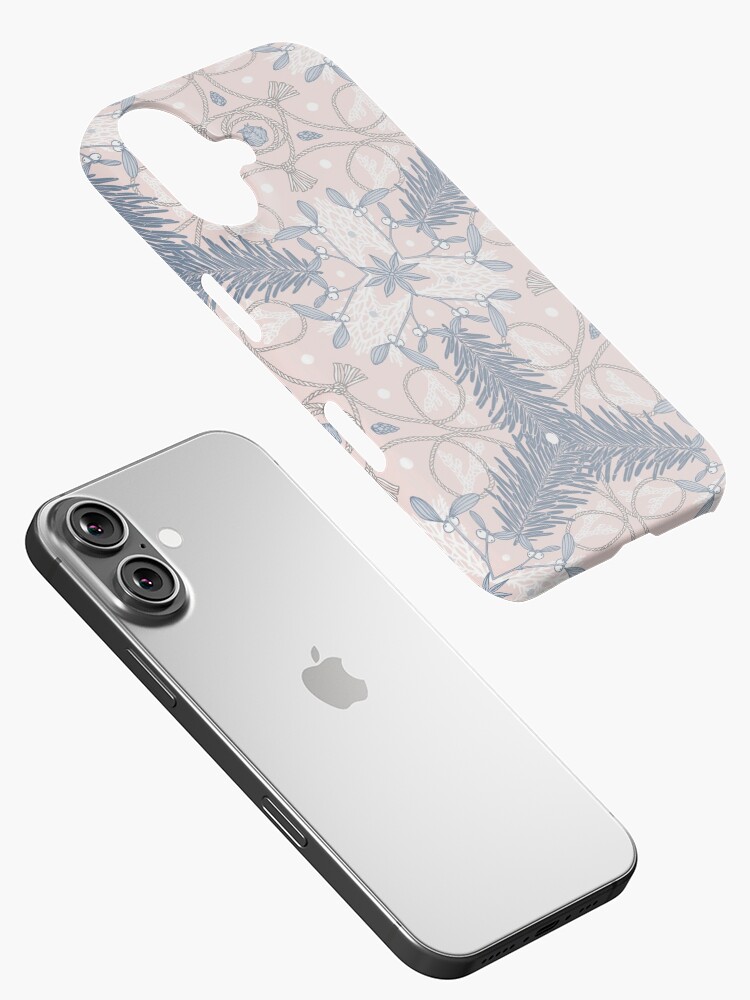 Thumbnail 2 of 4, iPhone Case, Winter Evergreens - Mistletoe and Twine Pattern designed and sold by karolfuldesigns.
