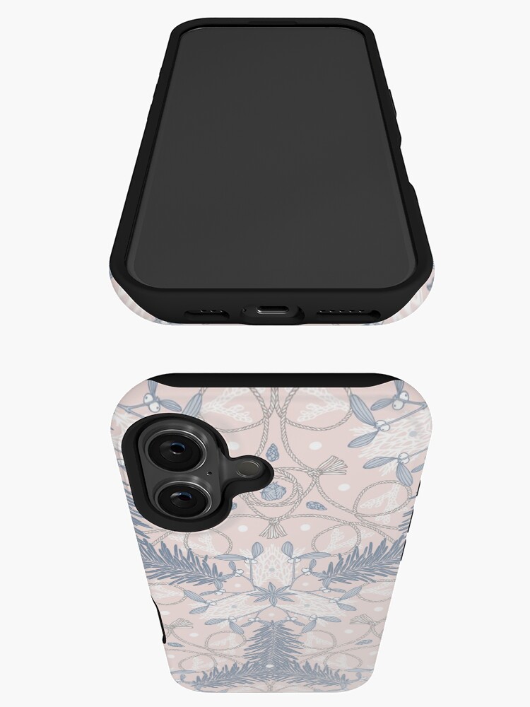 Thumbnail 3 of 4, iPhone Case, Winter Evergreens - Mistletoe and Twine Pattern designed and sold by karolfuldesigns.