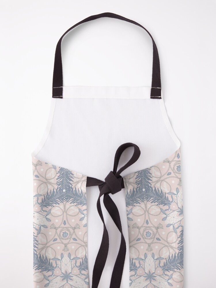 Thumbnail 5 of 6, Apron, Winter Evergreens - Mistletoe and Twine Pattern designed and sold by karolfuldesigns.