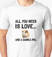 Love And A Guinea Pig Unisex T-Shirt