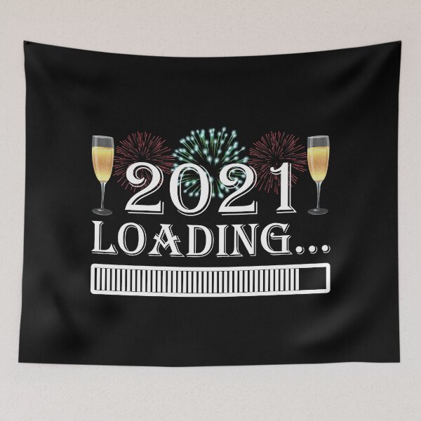 Item preview, 2021 Funny Loading Slogan New Year's Day Fireworks designed and sold by haselshirt.