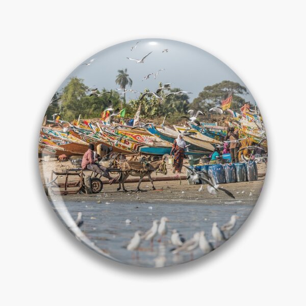 Item preview, Fishing boats on the beach, Gambia designed and sold by reisefoto.