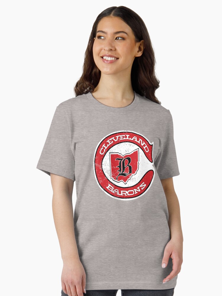 Thumbnail 2 of 7, Essential T-Shirt, Cleveland Barons Distressed Logo - Defunct Ohio Pro Hockey Team - 1976-1978 - Merged With Minnesota North Stars designed and sold by SolissClothing.