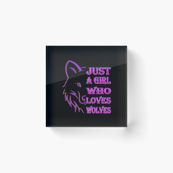 Item preview, Just A Girl Who Loves Wolves Essential Classic Sticker And Shirt Design designed and sold by Glike.