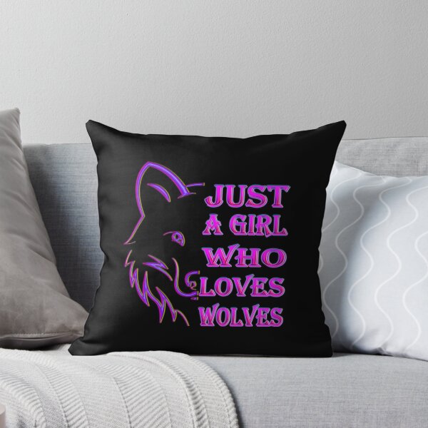 Item preview, Just A Girl Who Loves Wolves Essential Classic Sticker And Shirt Design designed and sold by Glike.