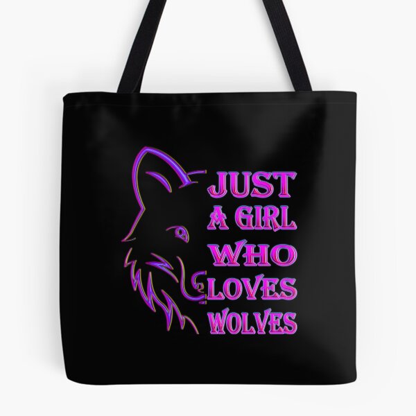 Item preview, Just A Girl Who Loves Wolves Essential Classic Sticker And Shirt Design designed and sold by Glike.