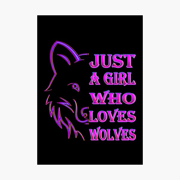 Item preview, Just A Girl Who Loves Wolves Essential Classic Sticker And Shirt Design designed and sold by Glike.