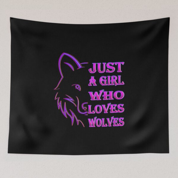 Item preview, Just A Girl Who Loves Wolves Essential Classic Sticker And Shirt Design designed and sold by Glike.