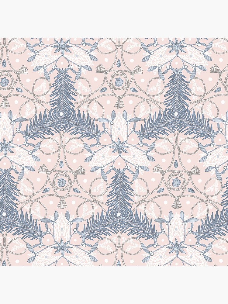 Thumbnail 4 of 4, Pillow, Winter Evergreens - Mistletoe and Twine Pattern designed and sold by karolfuldesigns.