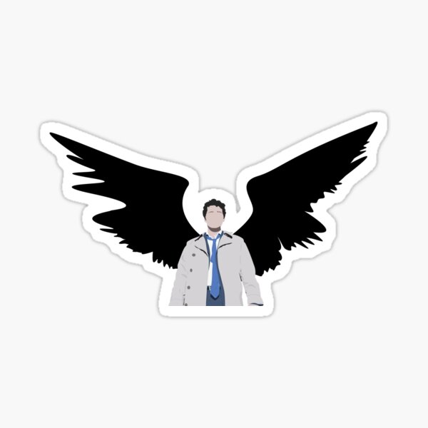 Castiel Wings Sticker for Sale by NerdKeepers