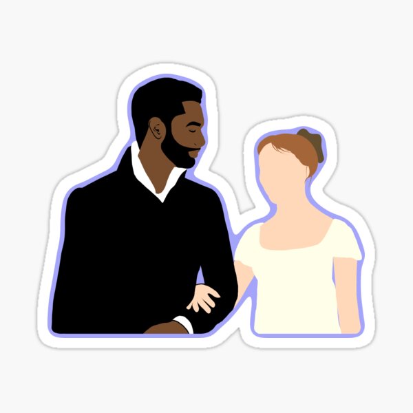 Daphne And Simon Bridgerton Netflix Fan Art Love Sticker By Mindybubble Redbubble