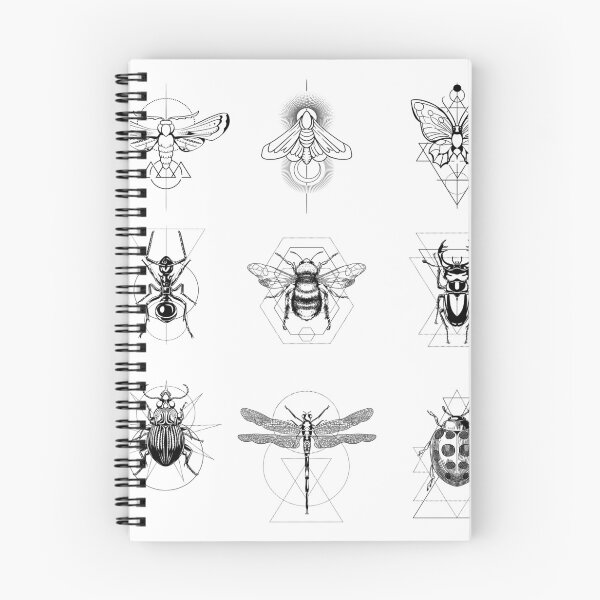 Item preview, lot of insects line drawing geometric mix nature fauna tiny magical dwarf beings designed and sold by Mariuki Flow.