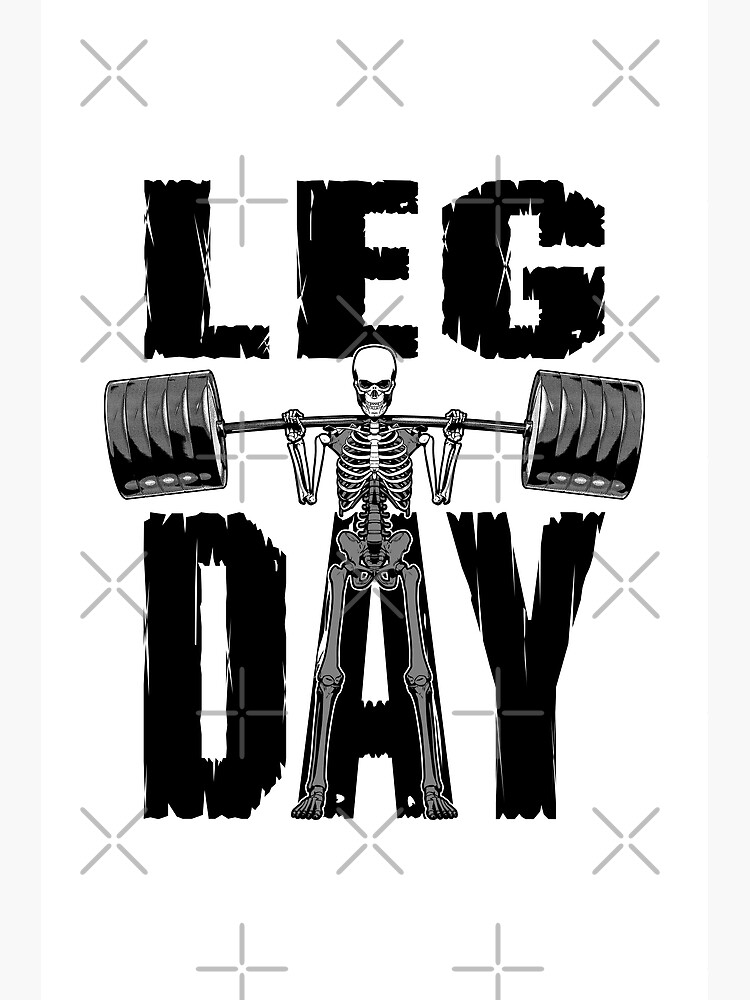 Leg Day Squat Skeleton Gym Fitness Training