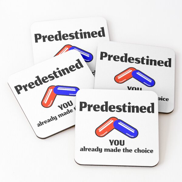Item preview, Predestined Red or Blue Pill (Black design) designed and sold by dezanli.