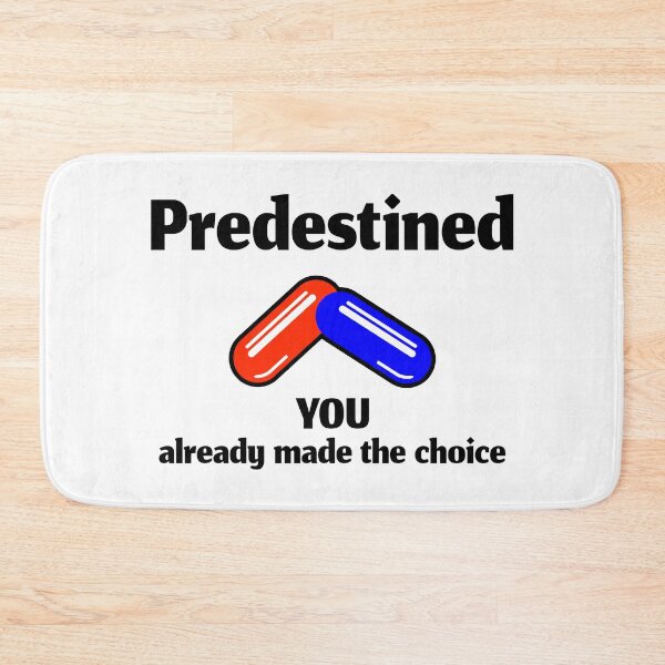 Item preview, Predestined Red or Blue Pill (Black design) designed and sold by dezanli.