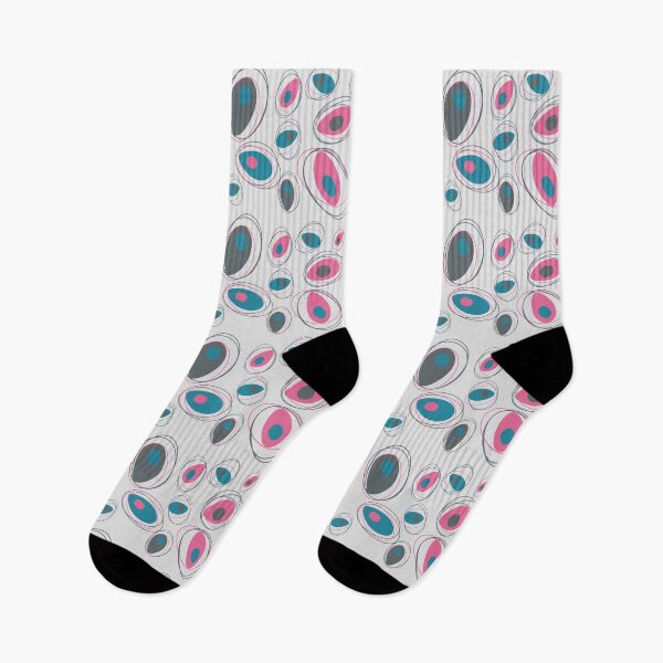 Item preview, Mid Century Modern Abstract Design Teal Gray Pink Retro, MCM designed and sold by funnytshirtemp.