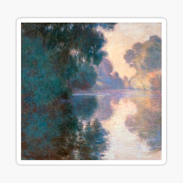 Aperçu de l'œuvre Monet - Matin sur la Seine, le beau temps (1897) créée et vendue par HistoryRestored.