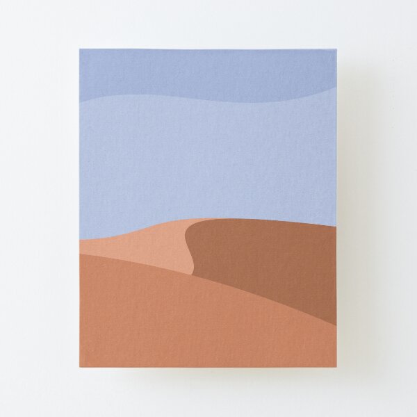 Minimalist Orange Sand Dune Desert Canvas Mounted Print